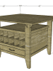 Napa Style Inspired Fair and Square Game Table