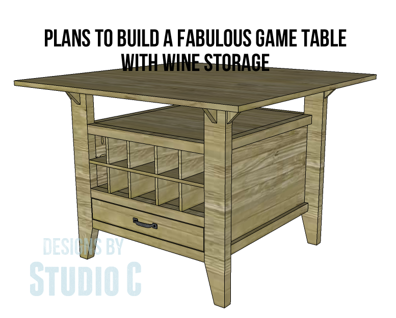 Build A Fabulous Game Table With Wine Storage