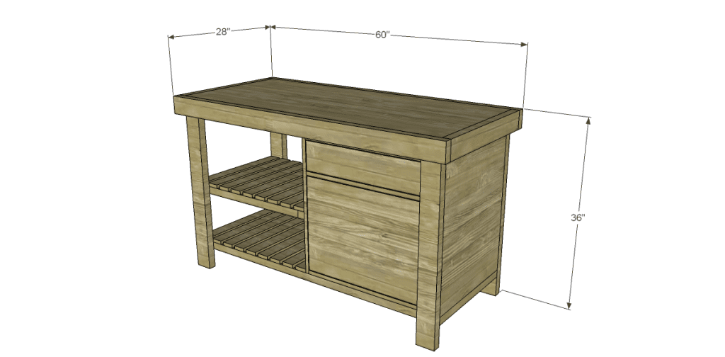 Free Plans To Build A New American Barnwood Kitchen Island