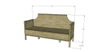 Wisteria Inspired Gustavian Sofa