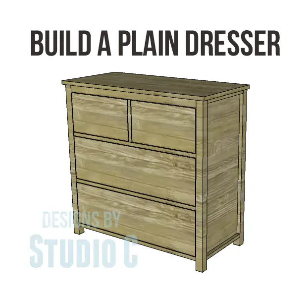 free DIY woodworking plans to build a plain dresser