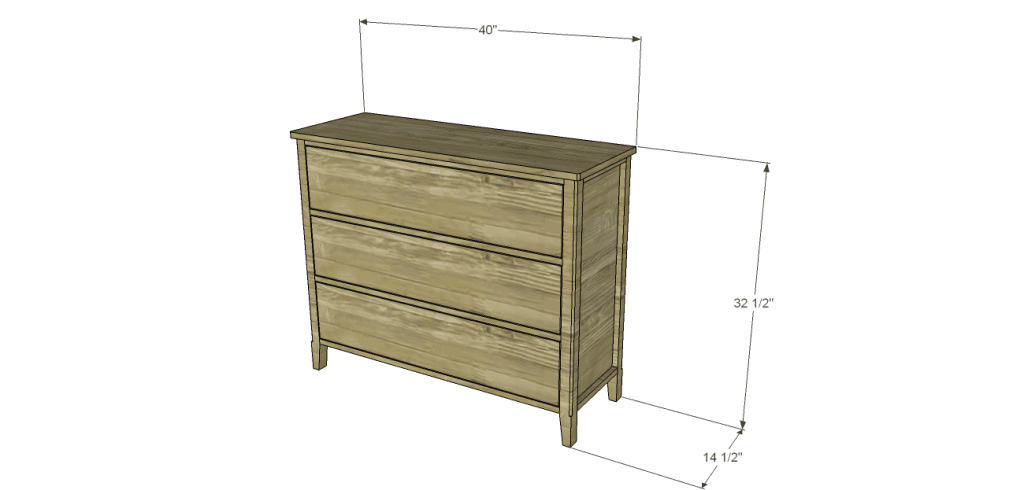 Diy Three Drawer Dresser Plans