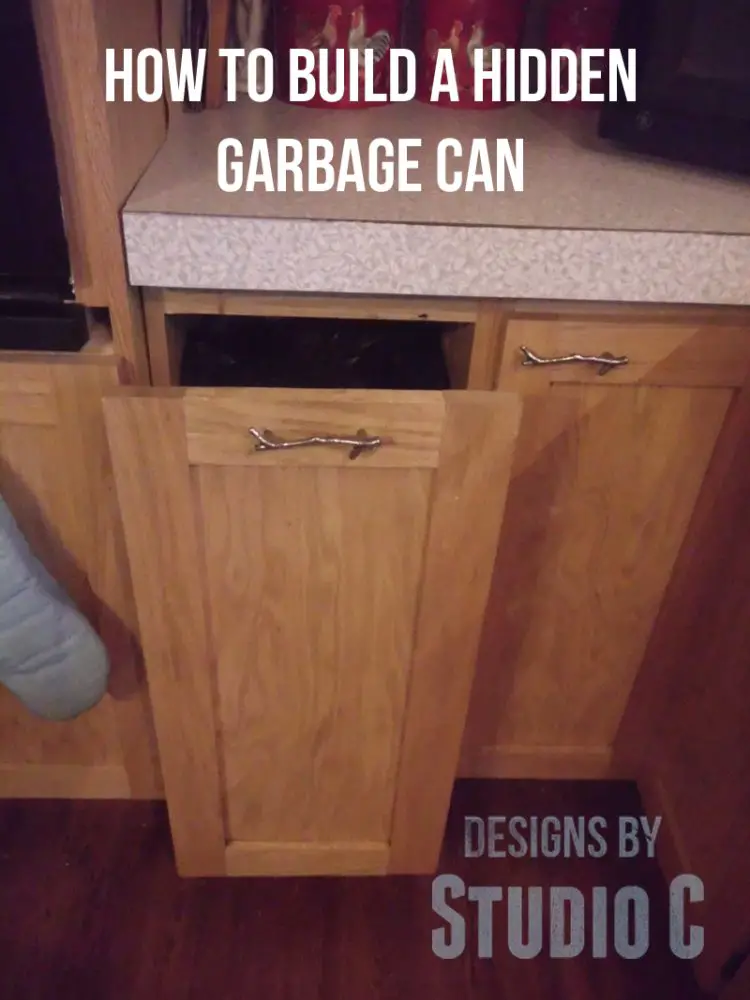how to build wood garbage can