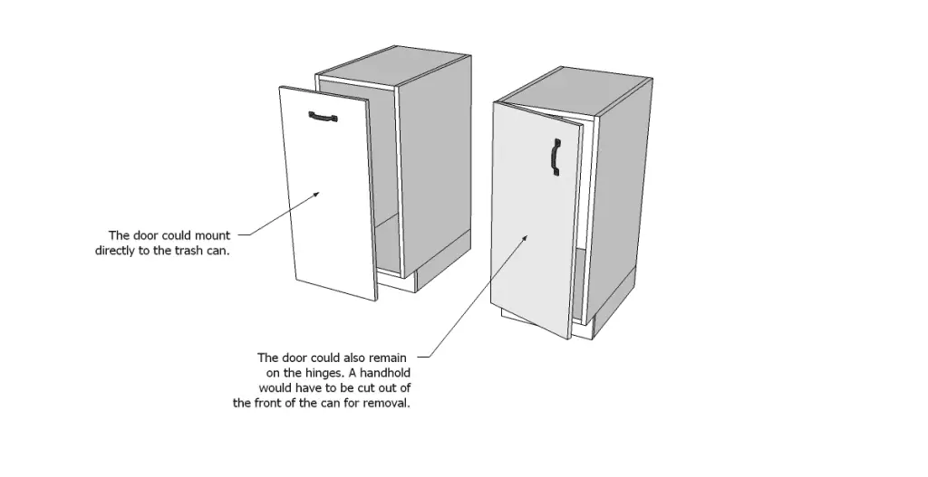 pull out trash can cabinet plans