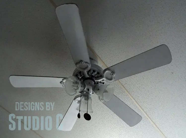 Painting the Ceiling Fan after with a fresh look