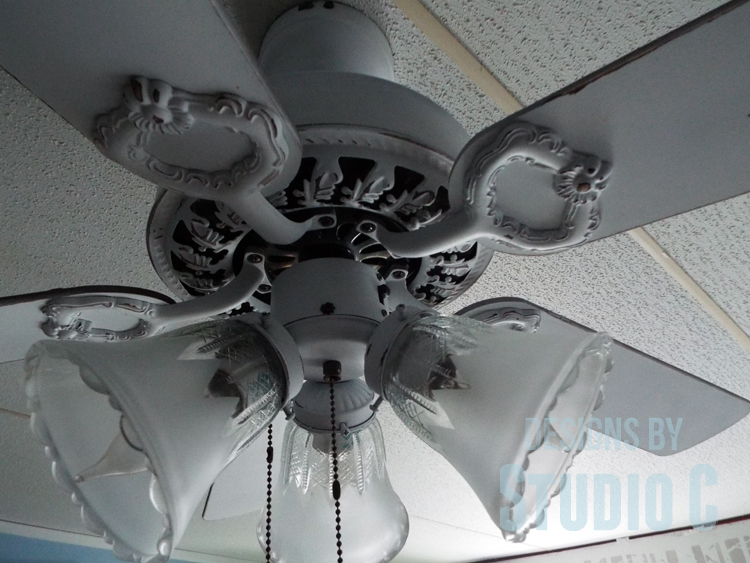 Painting the Ceiling Fan after close up