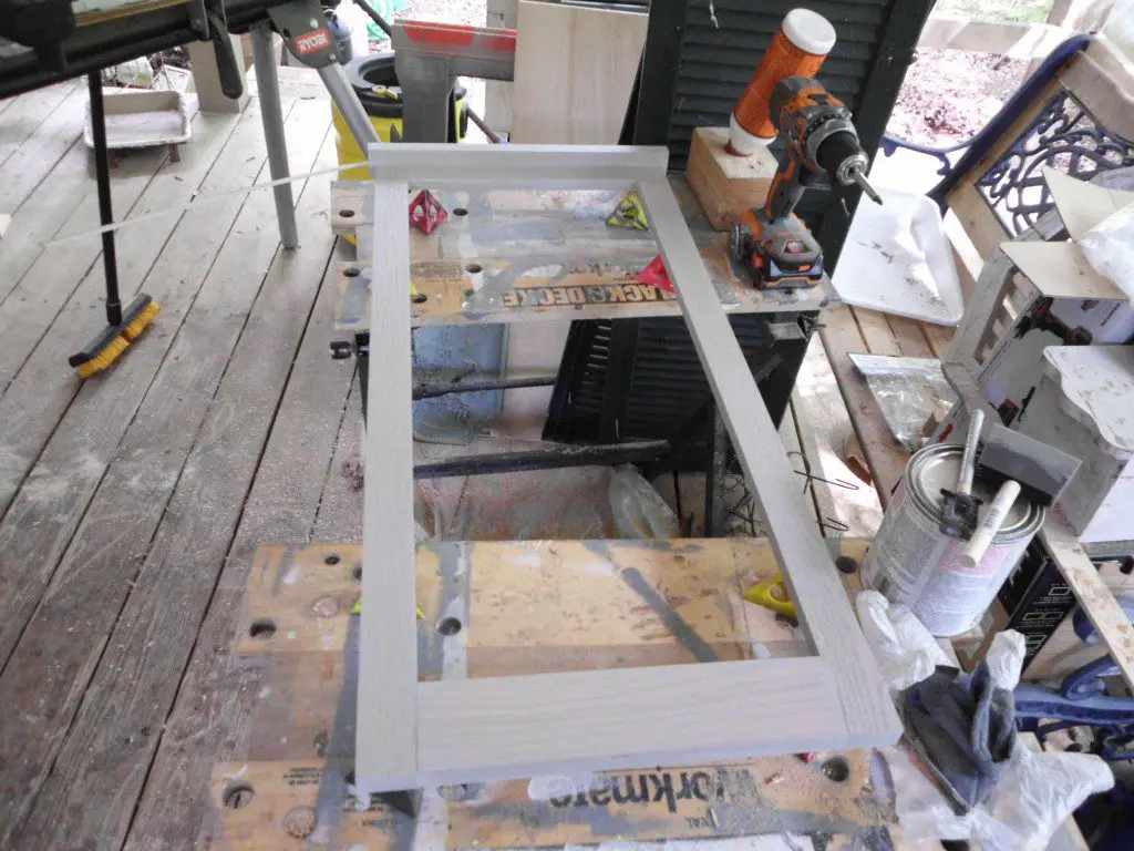build framed mirror stained