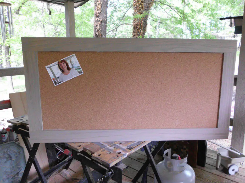 build a framed corkboard for display completed corkboard