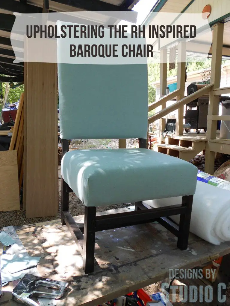 upholstering the RH inspired baroque chair 