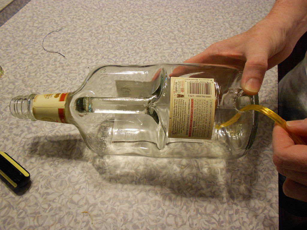 how to make a lamp with a liquor bottle lamp cord