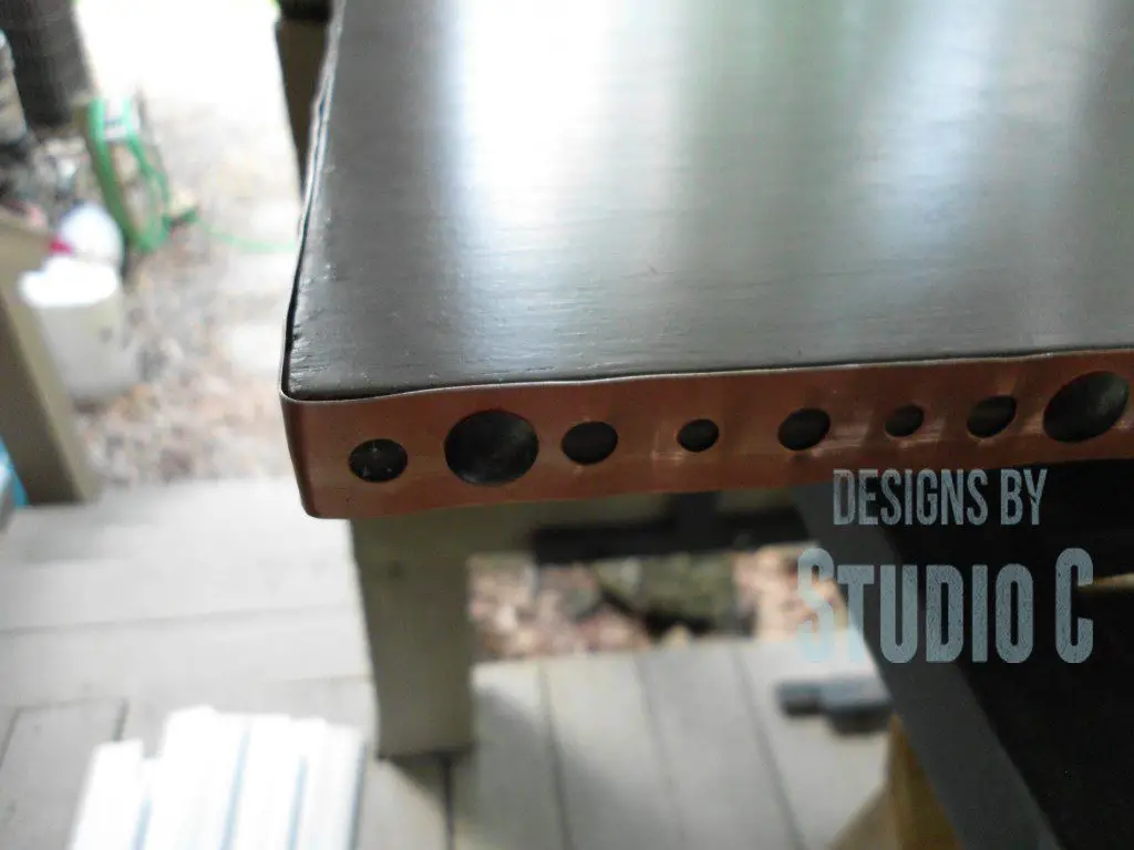 building the pb inspired rebecca trunk trim with upholstery nails