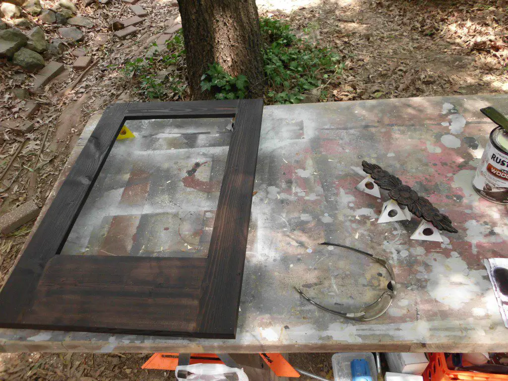 custom made picture frame stained frame