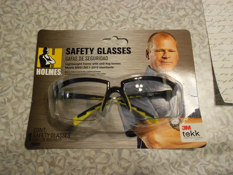 Make a Recycled Gift Bag safety glasses gift