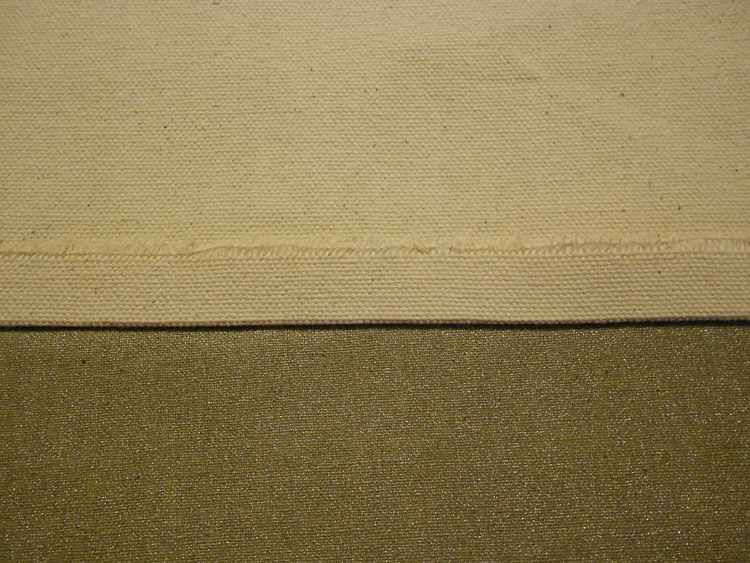 How to Make a Canvas Floor Cloth press 1/2" hem on all sides