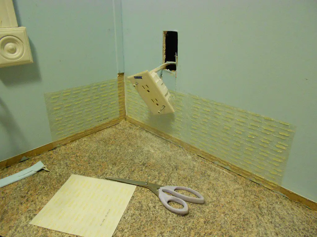 Installing Tile Using Simple Mat product applied to wall
