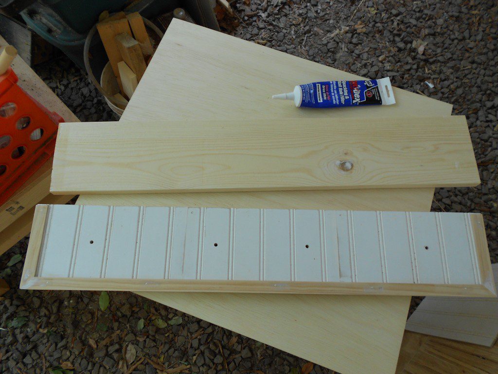 beadboard peg shelf fill seams