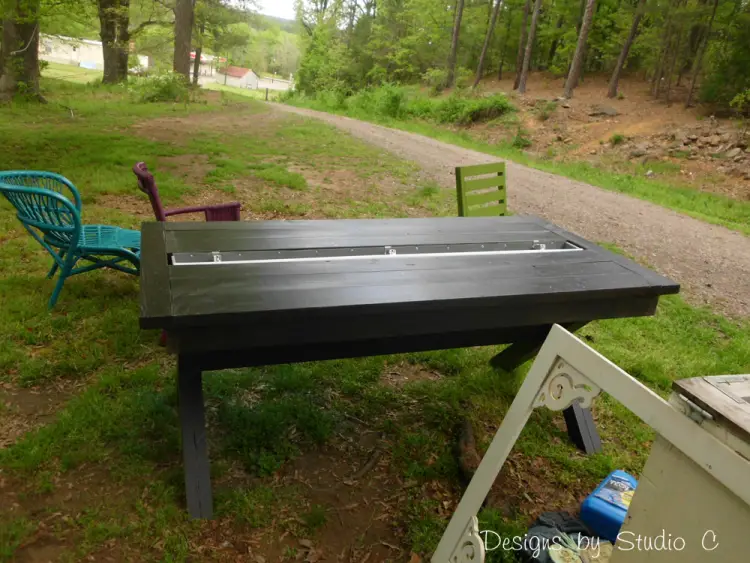 picnic gutter table completed