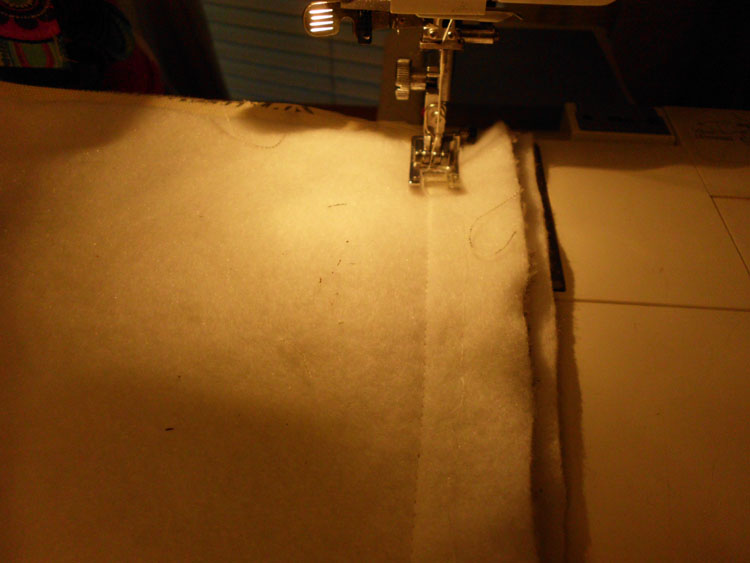 Make a Canvas Cube sew pieces together to make the cube