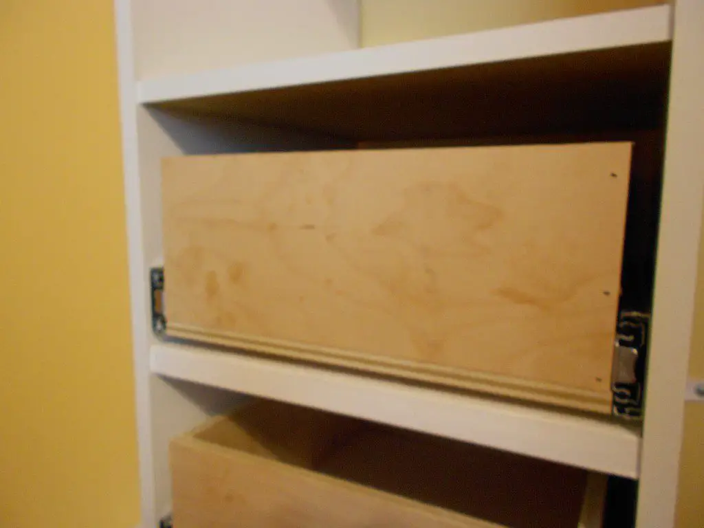 customizing a closet organizer drawer boxes