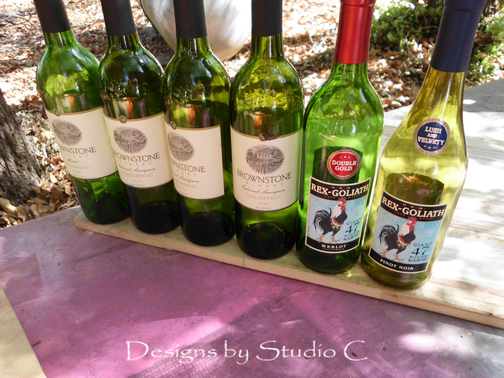 outdoor ambient lighting wine bottles