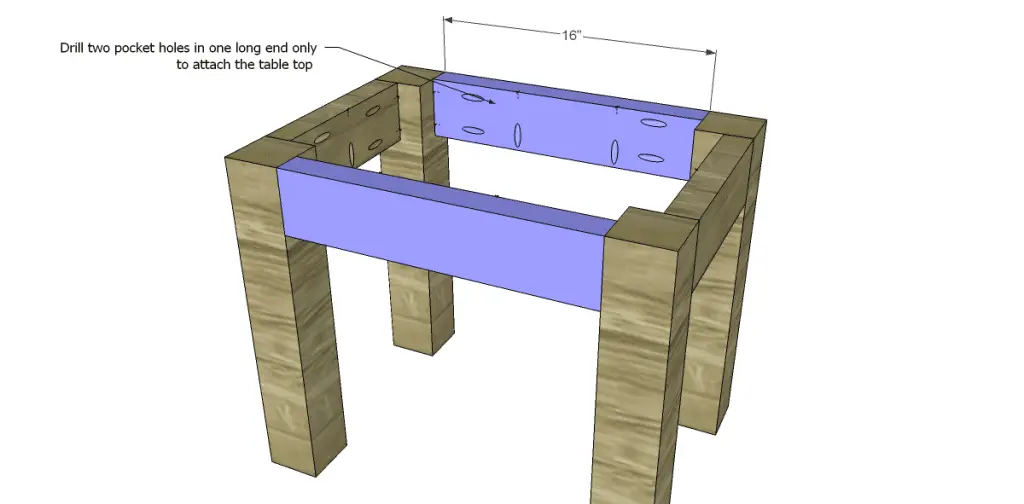 how to build a side table frame assembly