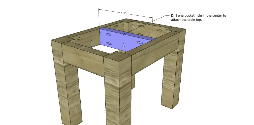 how to build a side table center support
