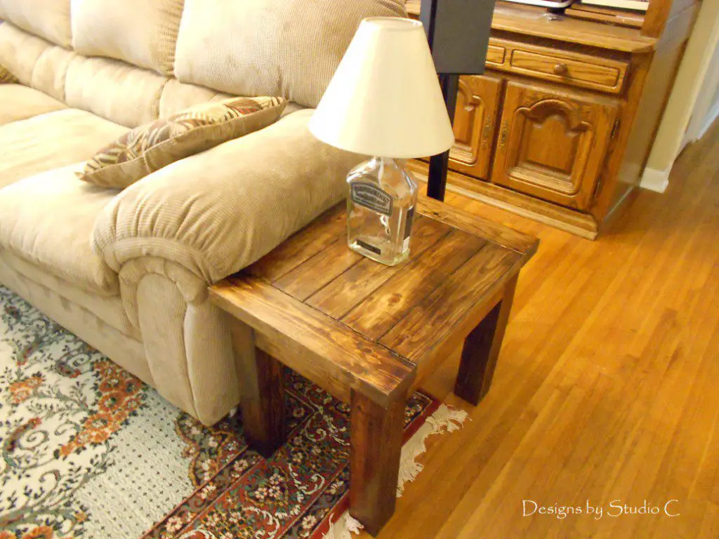 how to build a side table with lamp