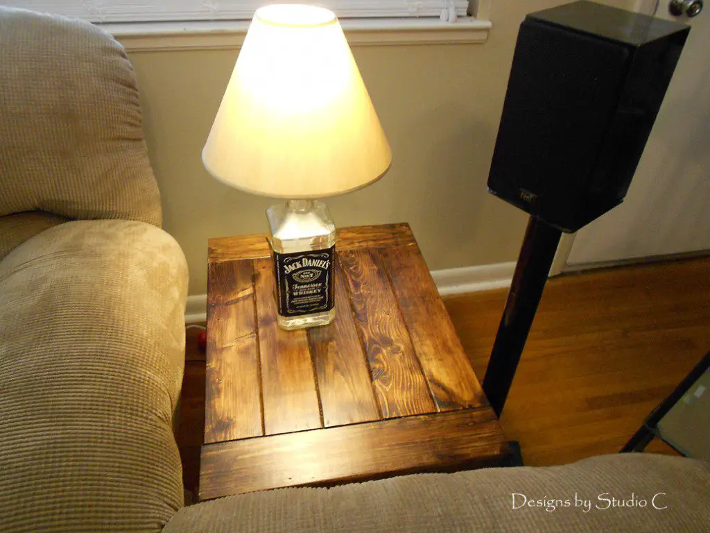 how to build a side table finished