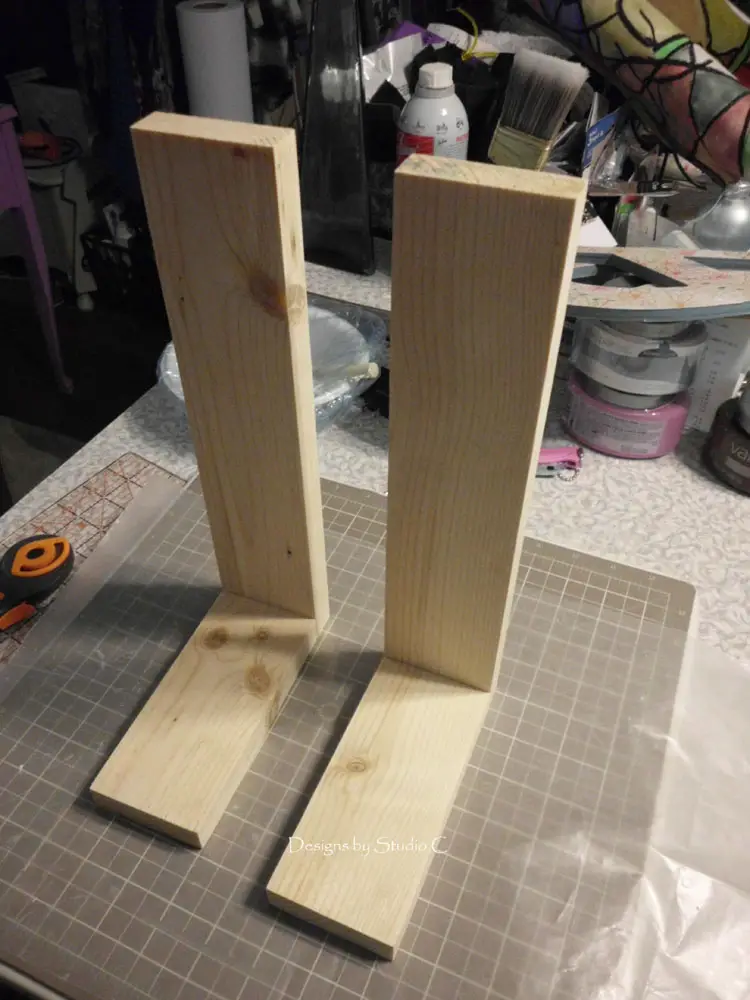 How to Make Peace Bookends bare wood pieces
