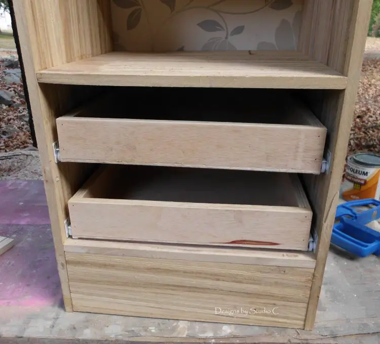 build bookcase with pine panels drawers