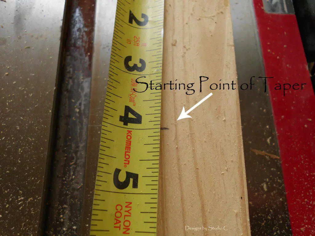 how to use a tapering jig on the table saw SANY1120