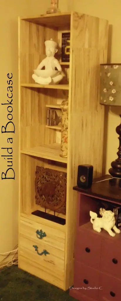 build a bookcase using pine panels