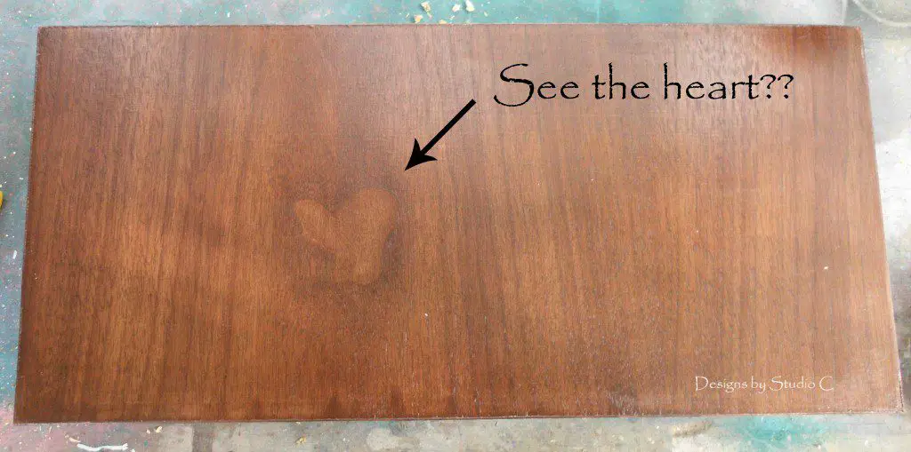building a cabinet with plywood heart shaped knot