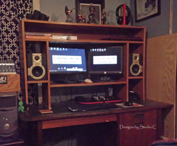 custom hutch old desk