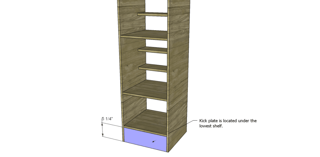 easy to build bookcase kick plate