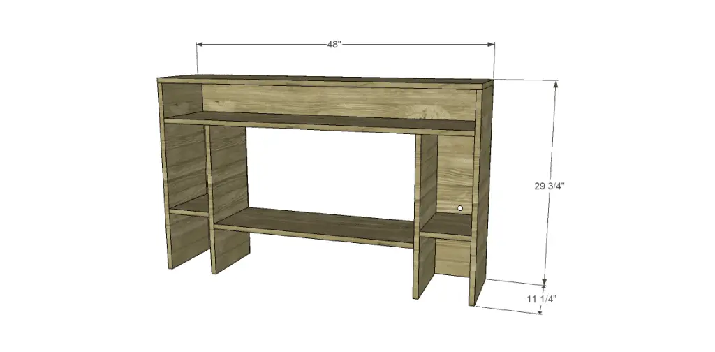 build hutch desk dimensions