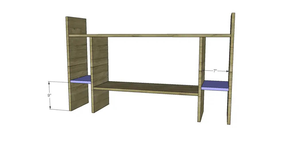 build hutch desk cubby shelves