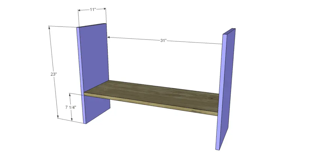 build hutch desk inner sides