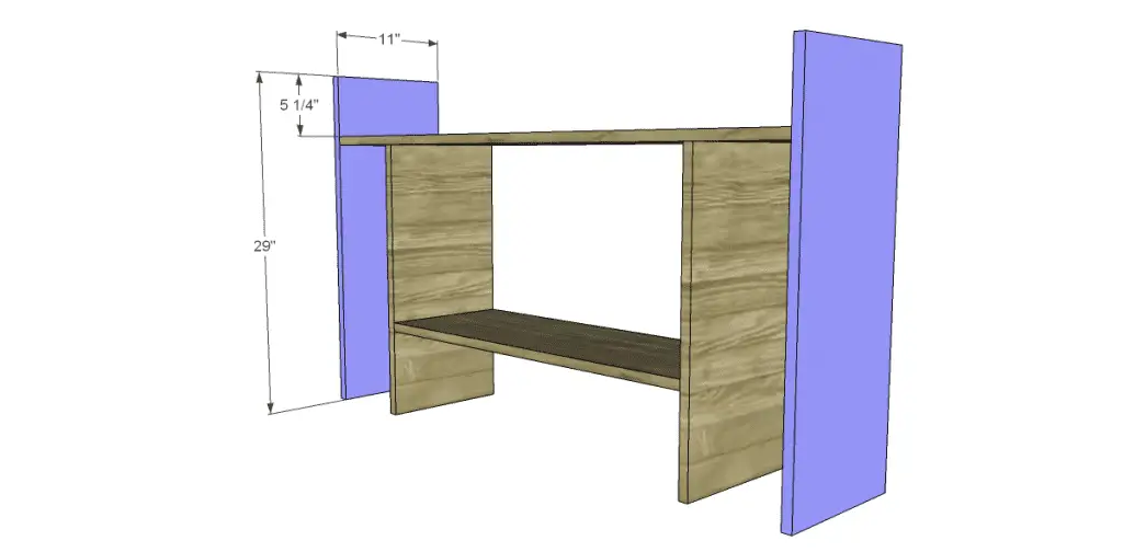 build hutch desk outer sides