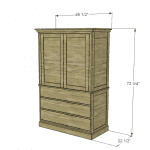 build two-piece armoire dimensions