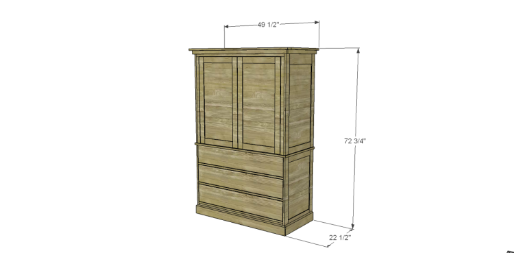 build two-piece armoire dimensions