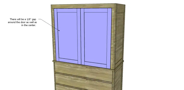 build two-piece armoire doors installed