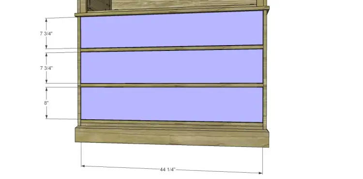 build two-piece armoire drawer fronts