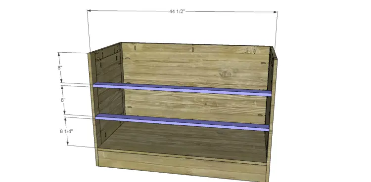 build two-piece armoire stretchers