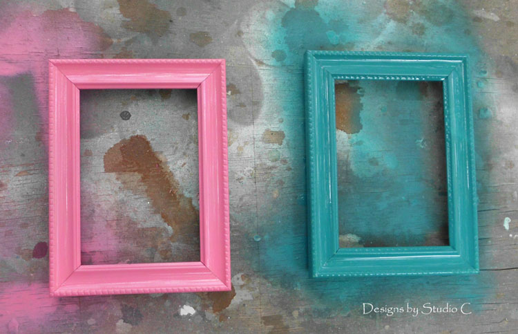 How to Make Glass Knob Wall Hooks spray paint the frames