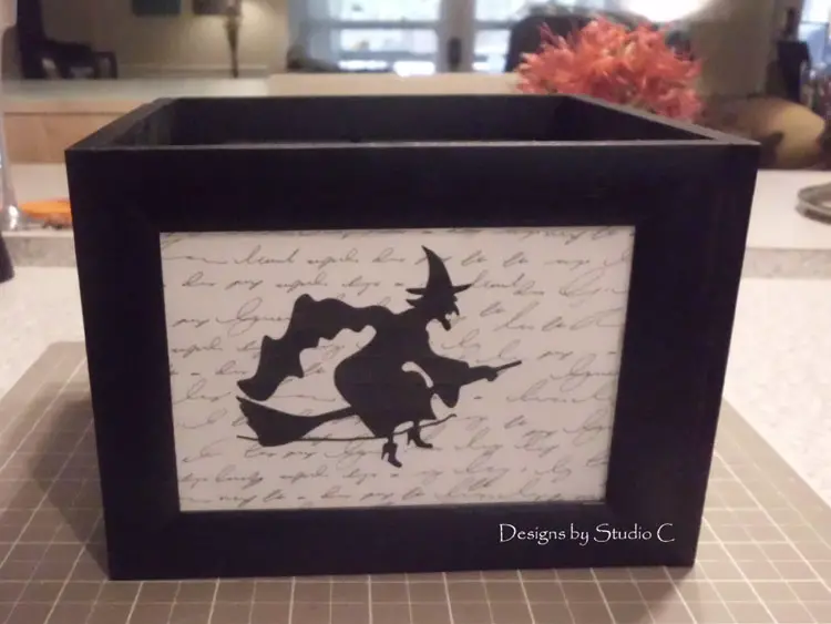 How to Make a Spooky Witch Lantern add paper and glass