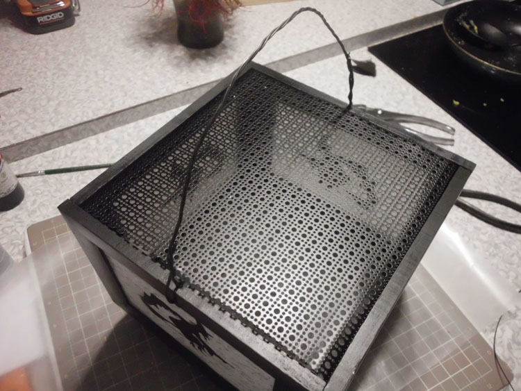 How to Make a Spooky Witch Lantern mesh top