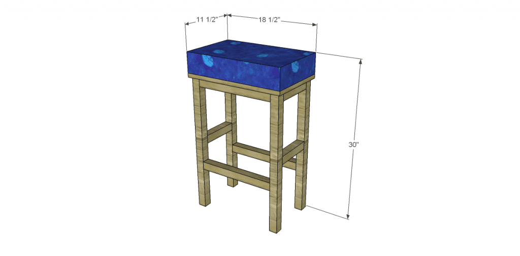 Free Plans to Build a Simple 30 inch Barstool