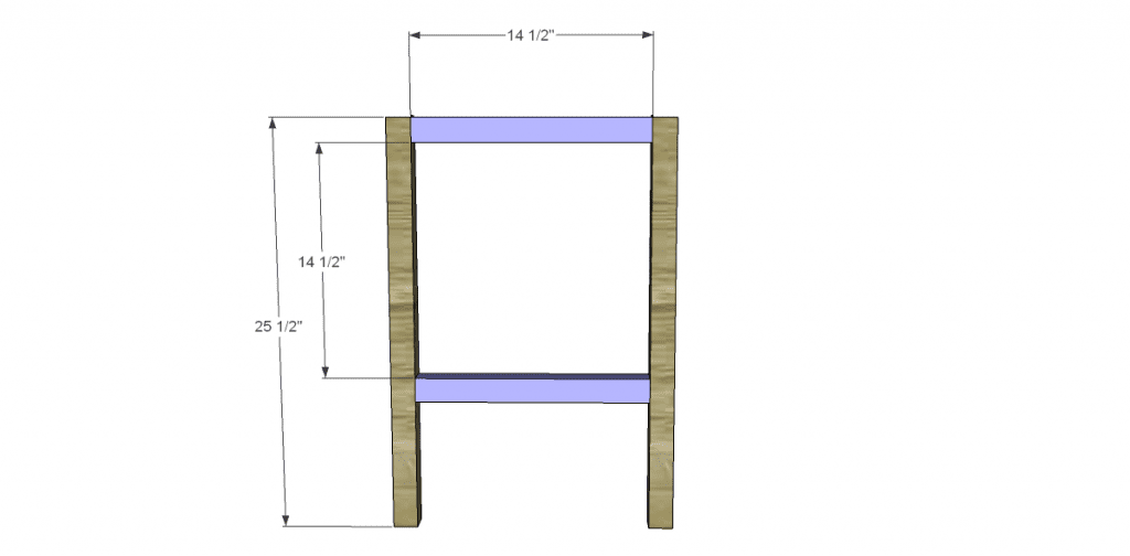 Free Plans to Build a Simple 30 inch Barstool legs and frame stretchers