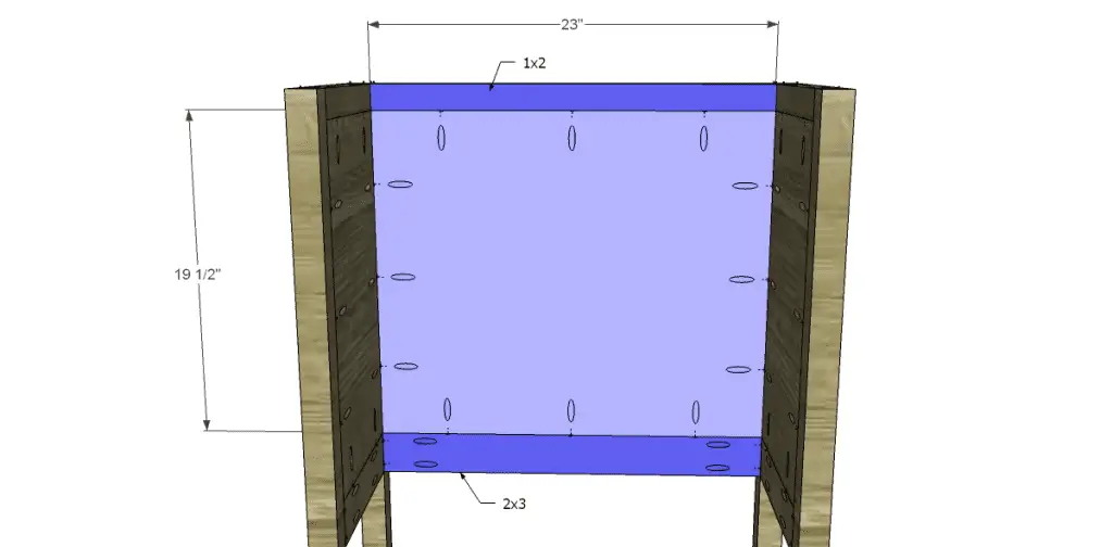 Free Plans to Build a Pier One Inspired Rivet Cabinet_Back Panel